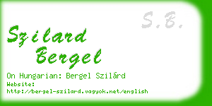 szilard bergel business card
